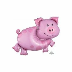 Puff And Pop Foil Balloons Supersize Pig Foil