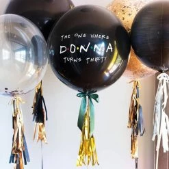 Puffnpop Solid Coloured Balloons Jumbo Friends Balloon With Tassels