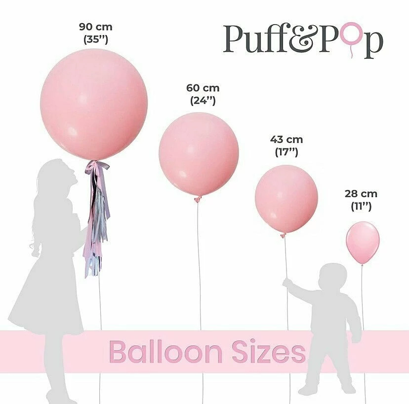Puffnpop Solid Coloured Balloons Jumbo Exquisite Solid Confetti Balloon 4 Puffnpop Solid Coloured Balloons Jumbo Exquisite Solid Confetti Balloon
