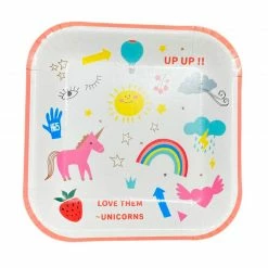 Puffnpop Love Them Unicorns Plates 9” (8pcs)