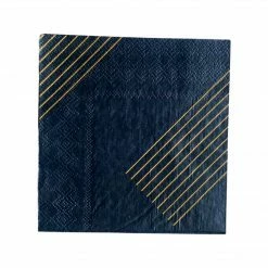 Puffnpop Black And Gold Napkins (20pcs)