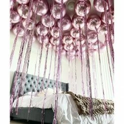 Puffnpop Ceiling Light Pink Metallic Orbz Setup Orbz Balloons