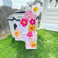 Puff And Pop Flower Number Hire Stand (1 Week Notice)