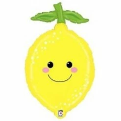 Puff And Pop Foil Balloons Supersize Lemon Foil