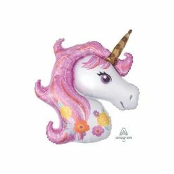 Puff And Pop Supersize Pink Unicorn Head Foil Foil Balloons