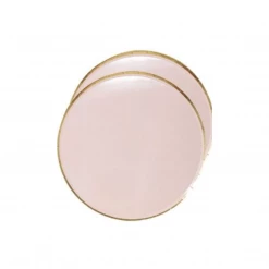 Puffnpop Light Pink Gold Rim Plates 9" (8pcs) Paper Plates