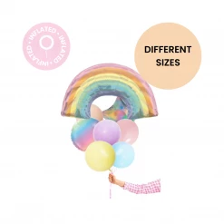 Puff And Pop Balloon Bouquets Newborn Pastel Rainbow Bouquet