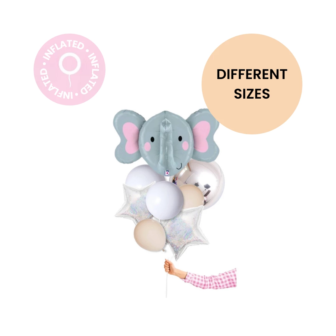 Puff And Pop Newborn 3D Elephant Bouquet Balloon Bouquets 3 Puff And Pop Newborn 3D Elephant Bouquet Balloon Bouquets
