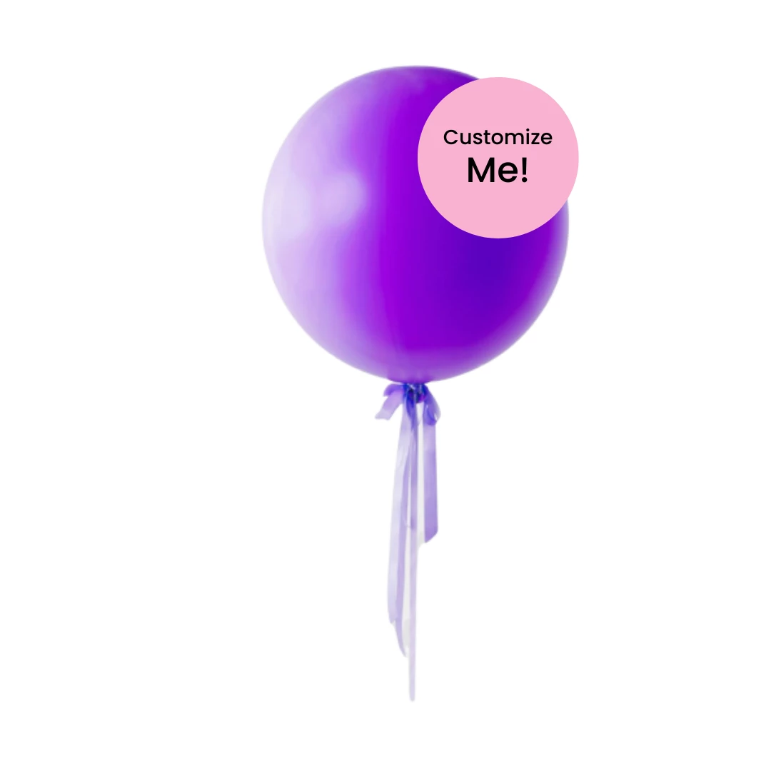Puffnpop Jumbo Violet Balloon Solid Coloured Balloons 3 Puffnpop Jumbo Violet Balloon Solid Coloured Balloons