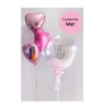Puffnpop Balloon Sets Bubble Balloon With Tulle & Heart Balloons