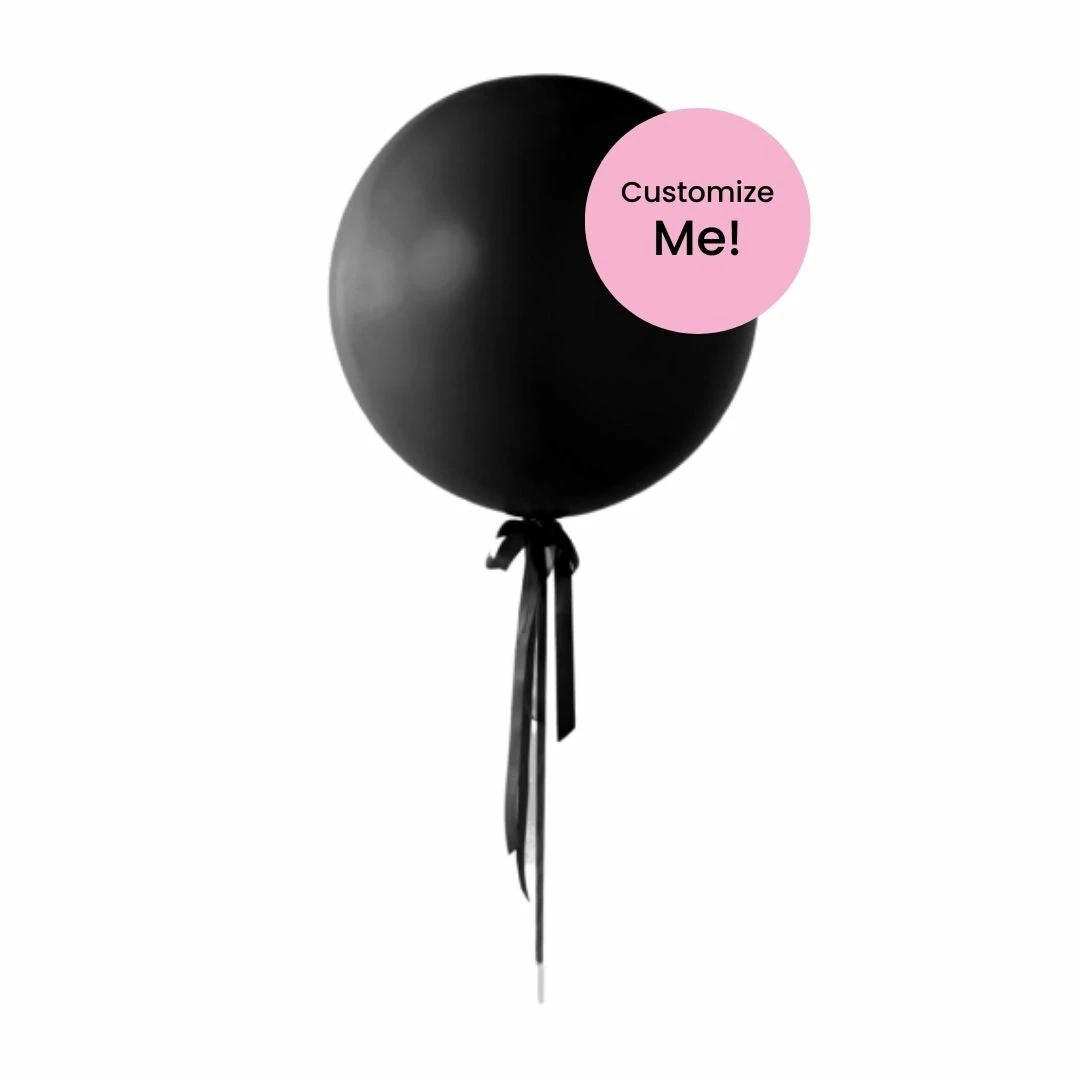 Puffnpop Solid Coloured Balloons Jumbo Black Balloon 3 Puffnpop Solid Coloured Balloons Jumbo Black Balloon
