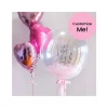 Puffnpop Bubble Balloon With Tulle & Heart Balloons Balloon Sets