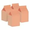 Puffnpop Milk Box Peach (10pcs) Tableware And Decorations