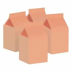 Puffnpop Milk Box Peach (10pcs) Tableware And Decorations