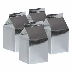 Puffnpop Tableware And Decorations Milk Box Silver (10pcs)
