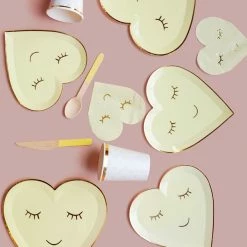 Puff And Pop Pastel Yellow Love Sleep Face Tableware Set