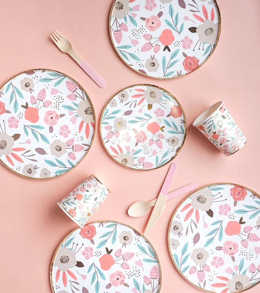 Puff And Pop Flower Power ECO Tableware Set 3 Puff And Pop Flower Power ECO Tableware Set