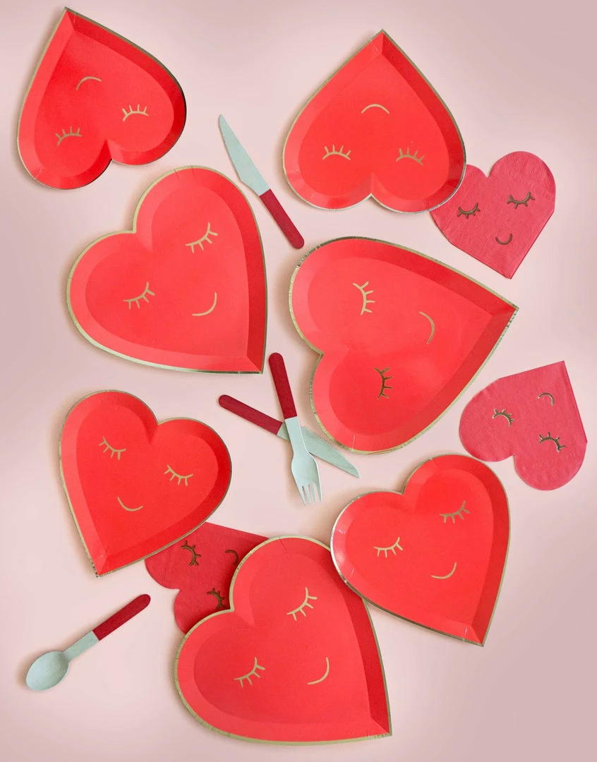 Puff And Pop Tableware Sets Red Love Sleep Face Tableware Set 3 Puff And Pop Tableware Sets Red Love Sleep Face Tableware Set