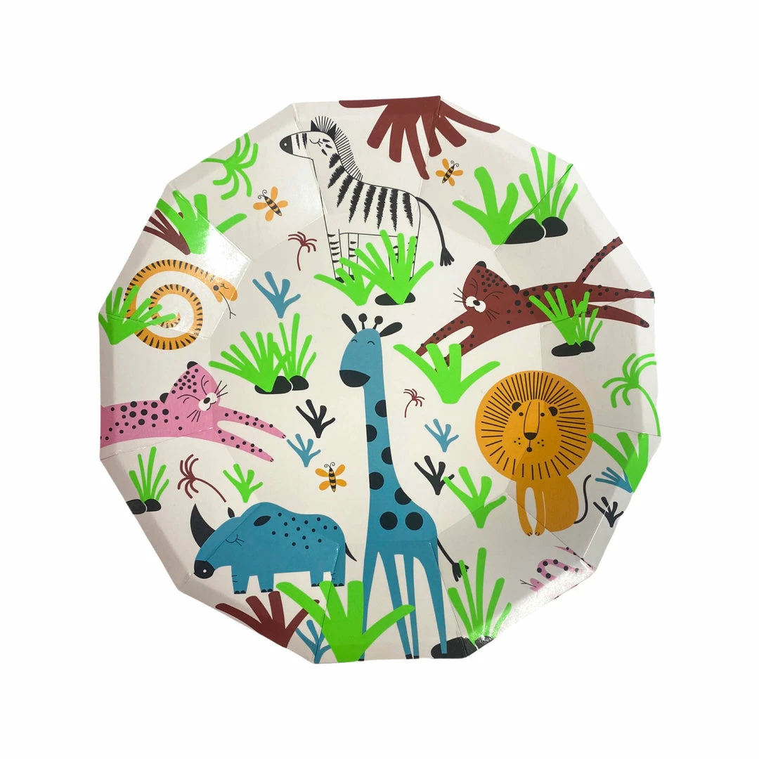 Puffnpop Jungle Animal Plates 7" (8pcs) 3 Puffnpop Jungle Animal Plates 7" (8pcs)