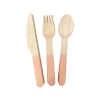 Puffnpop Orange Wooden Cutlery (8sets)