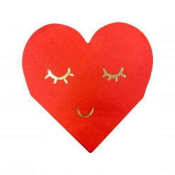 Puffnpop Red Love Sleep Face Heart Napkins (8pcs)