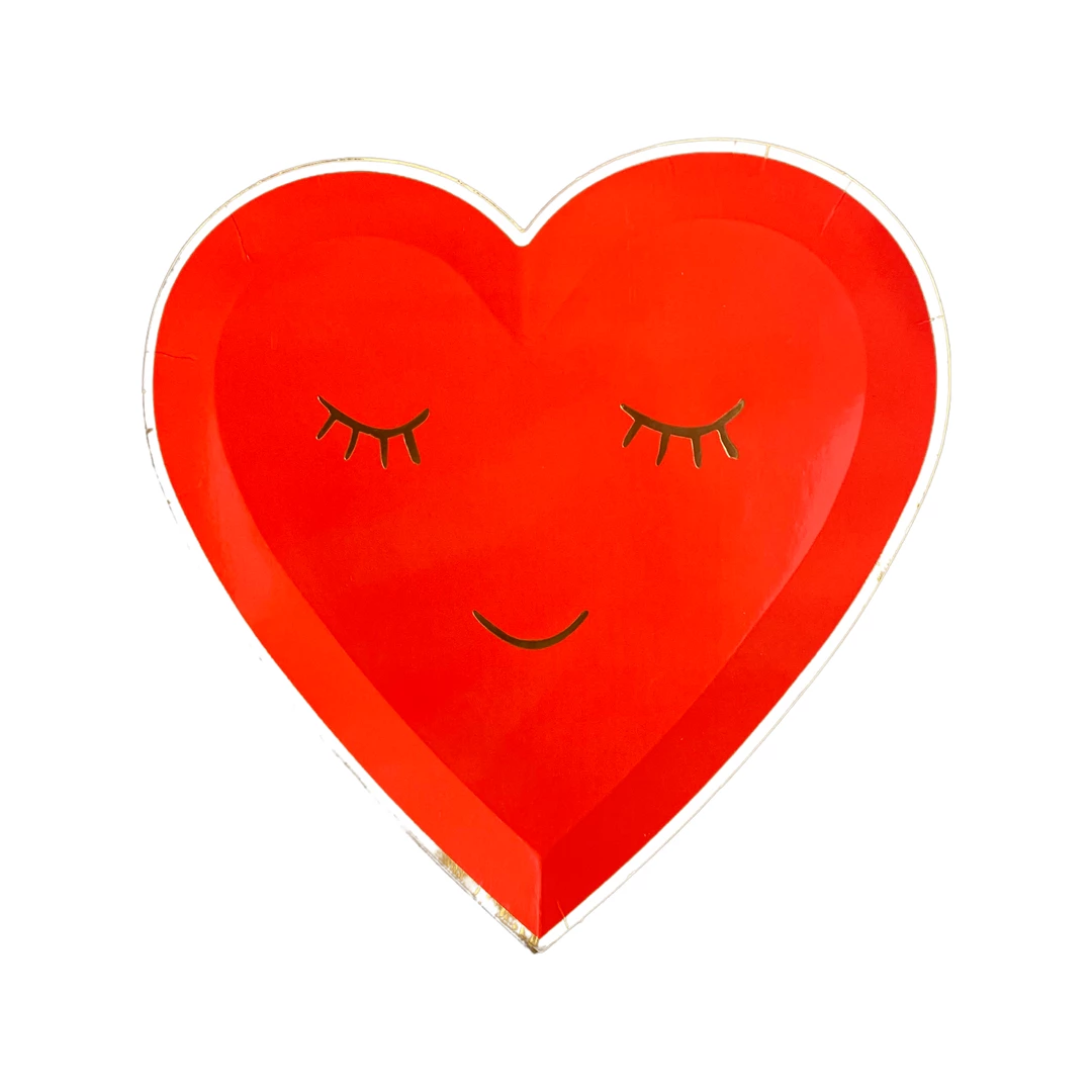 Puffnpop Red Hearts Plates 9” (8pcs) 3 Puffnpop Red Hearts Plates 9” (8pcs)