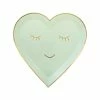 Puffnpop Mint Love Sleep Face Hearts Plates 9" (8pcs)