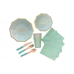 Puffnpop Happy Birthday Green Tableware Set