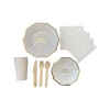 Puffnpop Tableware And Decorations Happy Birthday White Tableware Set