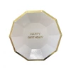 Puffnpop Happy Birthday White Plate 7" (8pcs) Paper Plates