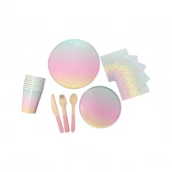 Puff And Pop Tableware Sets Ombre Glitter Tableware Set