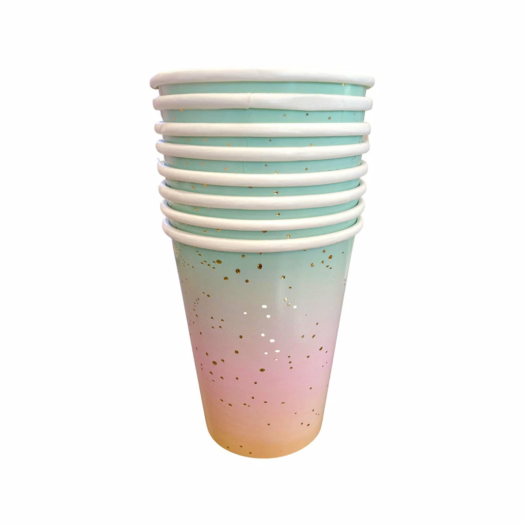 Puffnpop Unicorn Ombre Glitter Cups (8pcs) 3 Puffnpop Unicorn Ombre Glitter Cups (8pcs)