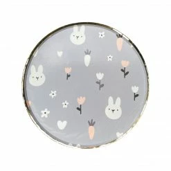 Puffnpop Tableware And Decorations Bunny Dusty Blue 9" Plates (8pcs)