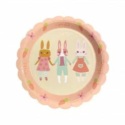 Puffnpop Tableware And Decorations Friendly Bunny Plates 7" (8pcs)
