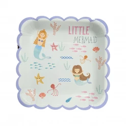 Puffnpop Little Mermaid Plate 9”