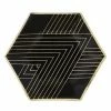 Puffnpop Black And Gold Geo Plates 7" (8pcs)