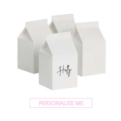 Puffnpop Tableware And Decorations Personalised DIY Milk Box White (10pcs)