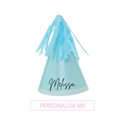 Puffnpop Tableware And Decorations Personalised DIY Party Hats Pastel Blue (10pcs)