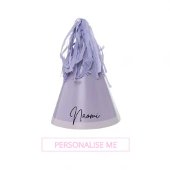 Puffnpop Tableware And Decorations Personalised DIY Party Hats Lilac (10pcs)