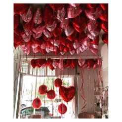 Puffnpop Ceiling Heart Balloons Setup Room Setup