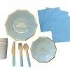 Puffnpop Tableware And Decorations Happy Birthday Blue Tableware Set