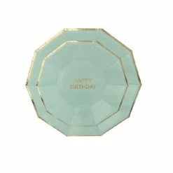 Puffnpop Happy Birthday Green Plates 7" (8pcs)