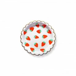 Puffnpop Strawberry Plates 7" (8pcs) Paper Plates