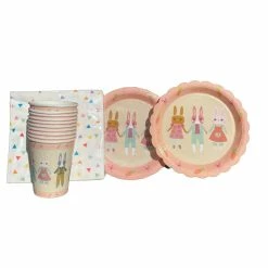 Puff And Pop Boho Bunny Tableware Set